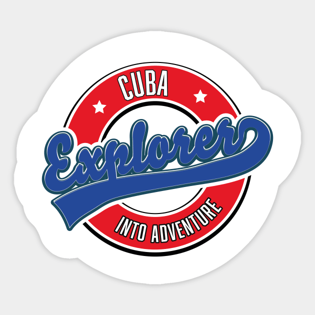 Cuba explorer into adventure Sticker by nickemporium1